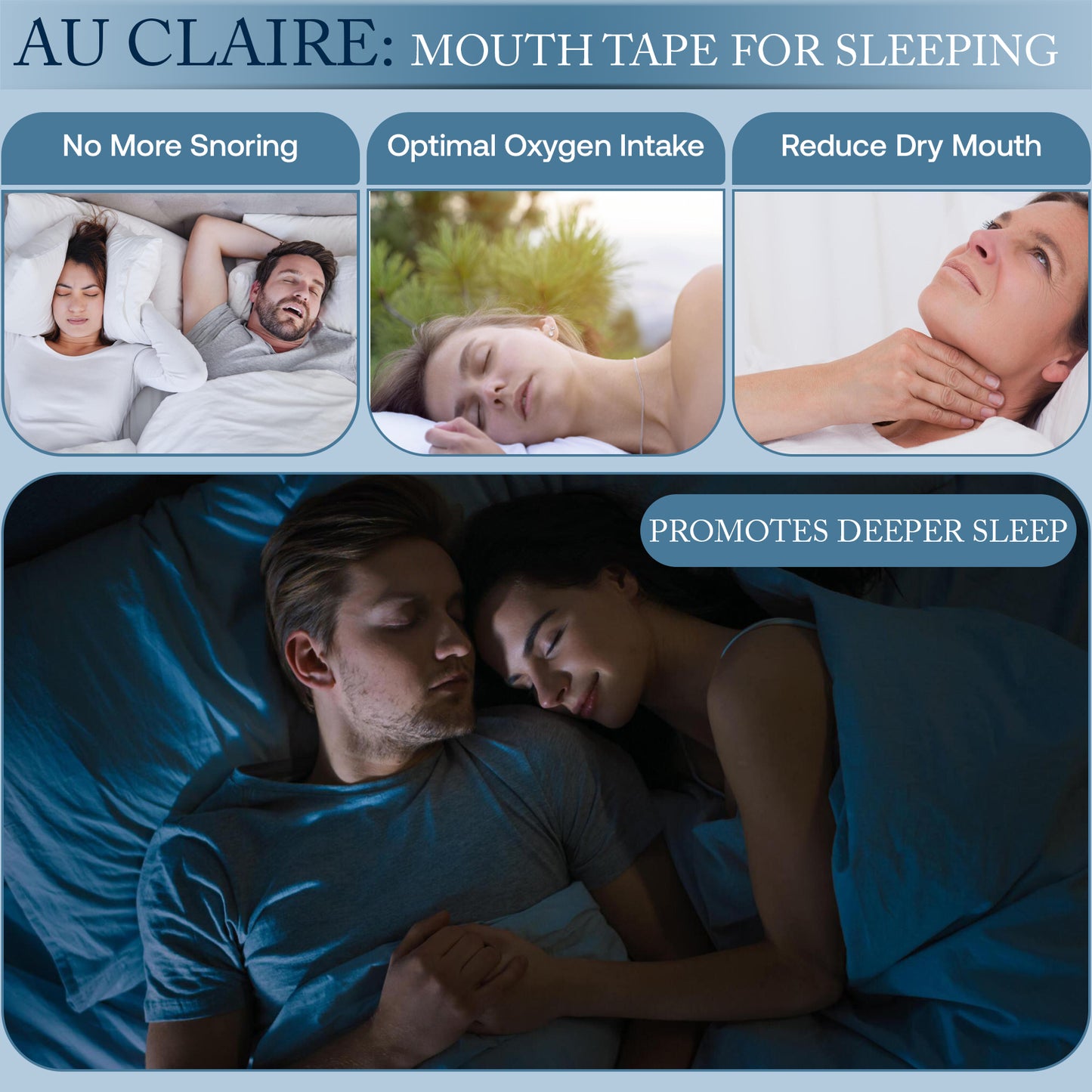 Au Claire Mouth Tape for Sleeping (30 Pack)