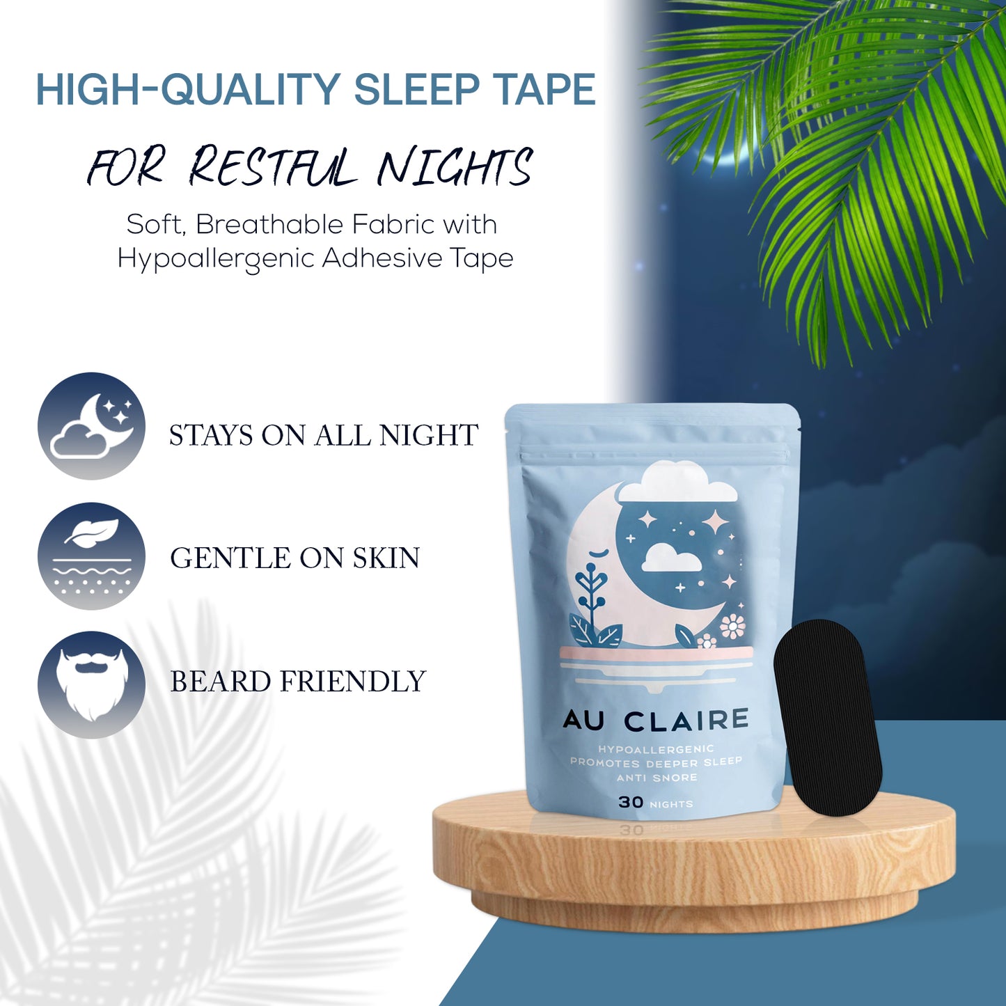 Au Claire Mouth Tape for Sleeping (30 Pack)